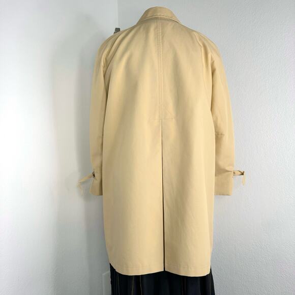 London Fog Size 16 Tan Short Trench Coat - Picture 3 of 8